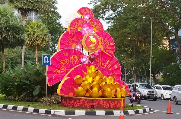 Dekorasi Tahun Baru Imlek 2020 di Kawasan SCBD Jakarta