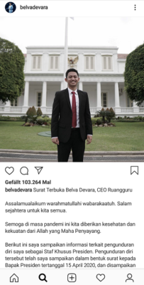 Surat Terbuka Belva Devara, CEO Ruangguru