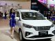 Sales Promotion Girl (SPG) atau usher di gelaran GAIKINDO Indonesia International Auto Show (GIIAS) 2018 di Indonesia Convention Exhibition (ICE) BSD City, Tangerang Selatan, Minggu, 5 Agustus 2018