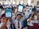 Peluncuran program digitalisasi sekolah di Gedung Srindit Ranai, Kabupaten Natuna, Kepulauan Riau, Rabu, 18 September 2019