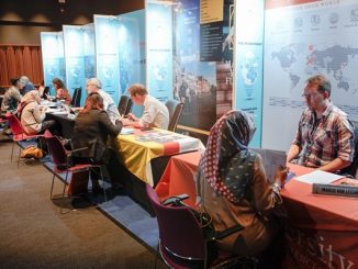 Para peneliti Indonesia yang ingin ambil PhD di Belanda bertatap muka dengan para profesor dari Belanda di acara PhD Recruitment 2019 di Erasmus Huis Jakarta, Sabtu, 16 November 2019