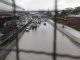 Banjir di tol dalam kota arah di Cikunir-Jatibening arah Jakarta, Selasa, 25 Februari 2020