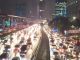 Kemacetan di Jakarta saat penghapusan aturan ganjil genap pada Senin, 16 Maret 2020