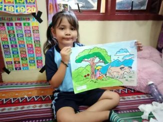 Salah satu peserta Lomba Mewarnai PAUD-TK se-Jabodetabek. (Dok. Kemendikbud)