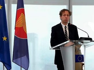 Duta Besar Uni Eropa untuk ASEAN Igor Driesmans saat peluncuran EU-ASEAN Blue Book 2020, Jumat, 8 Mei 2020