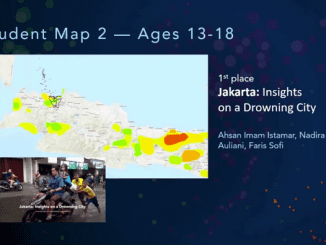 Pengumuman pelajar SMA Al-Jabr School Jakarta yang terdiri atas Ahsan Imam Istamar, Nadira Nuri Auliani dan Faris Sofi kompetisi teknologi geospasial dunia "Esri Map Gallery" yang berlangsung di California, Amerika Serikat pada 13-16 Juli 2020
