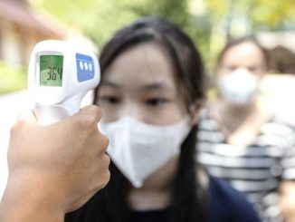 Ilustrasi: Thermogun, alat pendeteksi suhu tubuh tanpa kontak fisik. (Ist.)