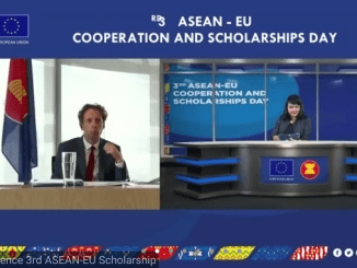 Duta Besar Uni Eropa untuk ASEAN, Igor Driesmans saat konferensi pers 3rd ASEAN-EU Cooperation and Scholarships Day pada Kamis, 13 Agustus 2020