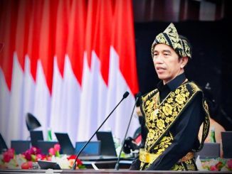 Presiden Joko Widodo menyampaikan pidato dalam Sidang Tahunan MPR RI. (Dok.Setneg)