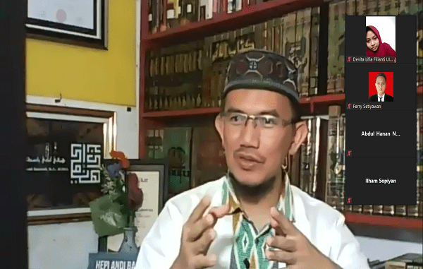 Ustad Hepi Andi Bastoni pada webinar bertajuk "Mengapa Harus Berbisnis?" (15/09) (KalderaNews/ Syasa Halima)