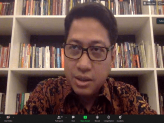 Rektor Universitas Paramadina, Prof. Fiz Firmanzah Ph.D pada konferensi pers Science Film Festival 2020. Universitas Paramadina secara konsisten mempopulerkan festival film ini (KalderaNews/Syasa Halima).