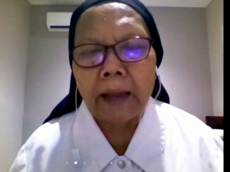 Koordinator Talithakum Indonesia Jaringan Jakarta, Suster Irena Handayani, OSU di acara webinar Paguyuban Dosen UI Katolik bertajuk "Sharing Pendampingan Pelayanan Kemanusiaan", Rabu, 25 November 2020