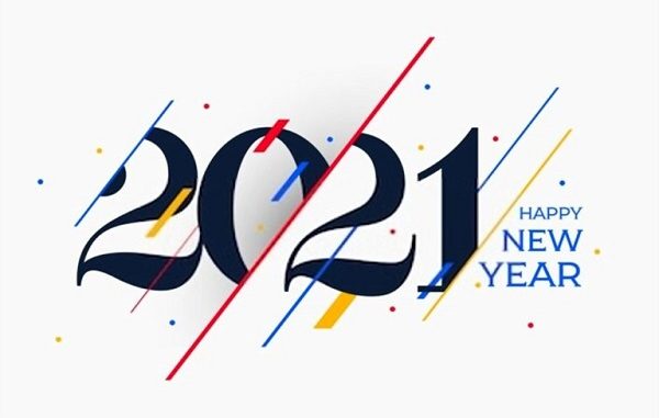 Ilustrasi ucapan tahun baru 2021 dalam Bahasa Inggris (KalderaNews/Ist)