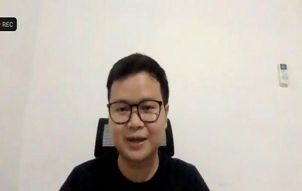 Hanif Falah Hanif Falah, Panelis Erasmus pada rangkaian webinar Nuffic Neso 2021 (23/1) (KalderaNews/Dok.Syasa)