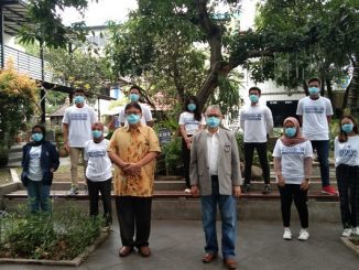 Rektor Universitas Budi Luhur, Dr. Ir. Wendi, Usino, M.Sc., M.M bersama Duta Perubahan Perilaku Covid-19 (Satgas Blutizen)