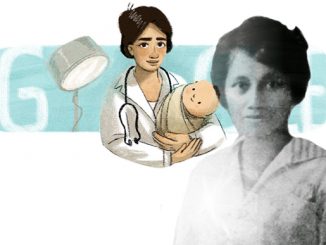 Ilustrasi: Marie Thomas, dokter perempuan pertama di Indonesia menjadi ilustrasi logo Google. (KalderaNews.com/repro: y.prayogo)