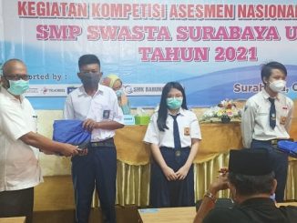 Para juara Kompetisi Asesmen Nasional (AN/AKM) MKKS SMP Swasta Wilayah Utara pada Selasa, 2 Maret 2021