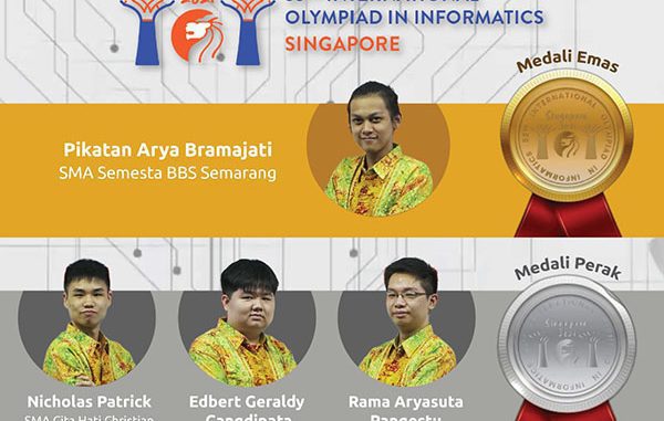 Empat palajar Indonesia raih medali di ajang International Olympiad in Informatics 2021. (KalderaNews.com/Dok.Puspresnas)
