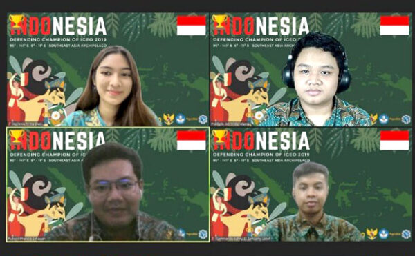 Empat pelajar Indonesia berhasil meraih empat medali di International Geopgraphy Olympiad (IGEO) 2021. (KalderaNews.com/Dok.Puspresnas)