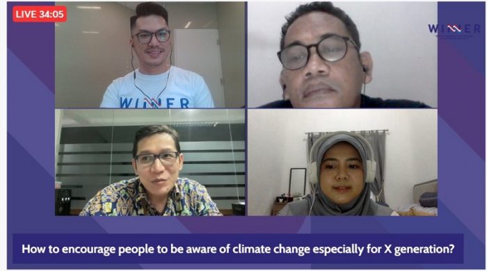 Panelis WINNER 2021 dengan tema "Climate Adaptation Challenge for Indonesian NL Alumni 2021" 
