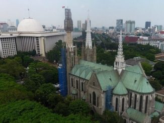 Ilustrasi: Katedral Jakarta dan Masjid Istiqlal. (Ist.)