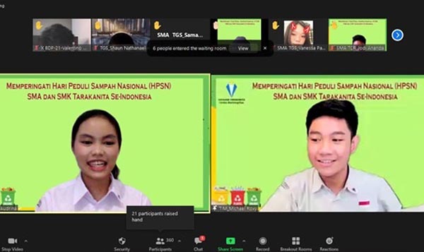PJJ Nasional peringatan Hari Peduli Sampah Nasional di Sekolah Tarakanita. (Dok.Tarakanita)
