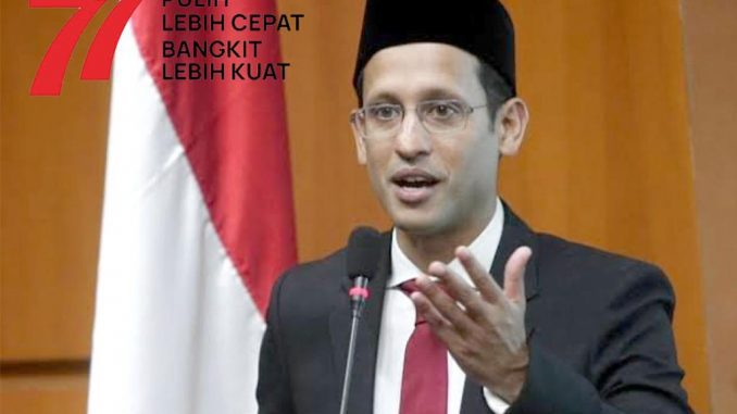 Mendikbudristek Nadiem Anwar Makarim. (repro:y.prayogo/KalderaNews.com)