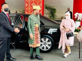 Presiden Joko Widodo beserta Iriana Joko Widodo tiba di Ruang Rapat Paripurna Gedung Nusantara MPR RI, Jakarta, pada Selasa, 16 Agustus 2022. (BPMI Setpres/Laily Rachev)
