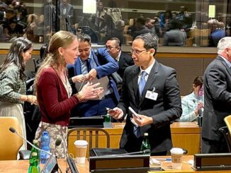 Mendikbudristek Nadiem Makarim berbicara di Markas PBB New York. (Dok. Kemendikbudristek)