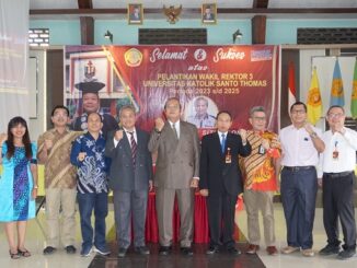Pelantikan Ir. Charles Sitindaon, MT sebagai Wakil Rektor III Universitas Katolik Santo Thomas periode 2023-2025 di Lt. 3 Aula Magna Perpustakaan pada Rabu, 1 Februari 2023