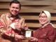 Direktur Utama PT. Perusahaan Perdagangan Indonesia (PT. PPI), Nina Sulistyowati, SE., MM saat berbicara pada Kuliah Umum Kewirausahaan di Universitas Yarsi