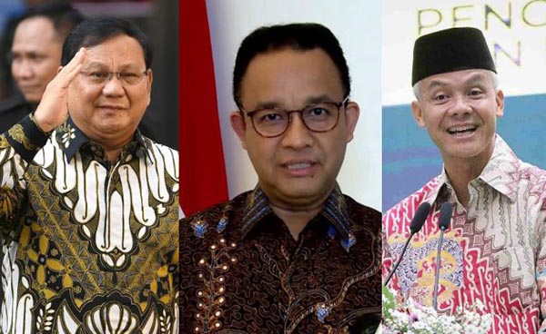 Capres 2024; Prabowo Subianto, Anies Baswedan, dan Ganjar Pranowo. (Ist.)