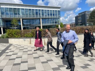 Mendikbudristek Nadiem dalam kunjungan kerjanya ke Inggris melakukan visitasi ke Cambridge Science Park  pada Rabu , 10 Mei 2023