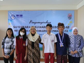 Pemenang sayembara Mitsubishi Asian Children's Enikki Festa 2021-2022 diadakan di Kantor Komisi Nasional Indonesia untuk UNESCO (KNIU) pada Senin, 22 Mei 2023