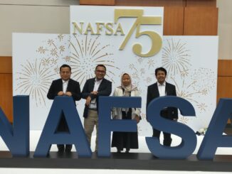 Sekretaris Ditjen Pendidikan Islam bersama tiga Kepala Subdirekrat yang menangani kelembagaan, ketenagaan, dan akademik pada Direktorat Pendidikan Tinggi Keagamaan Islam di NAFSA Conference and Expo di Washington DC, Amerika Serikat