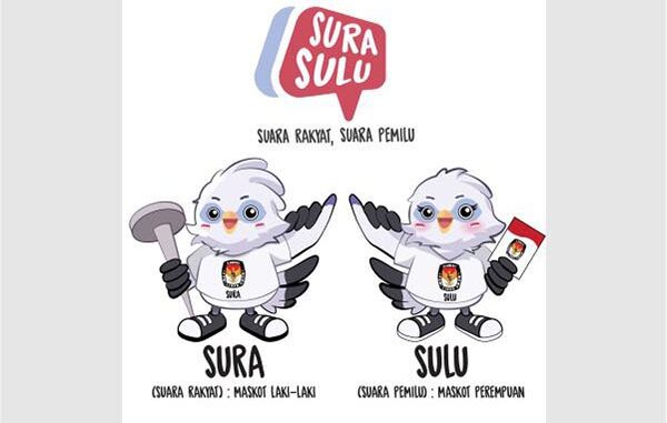 Maskot Pemilu 2024, Sura dan Sulu. (Dok.KPURI)