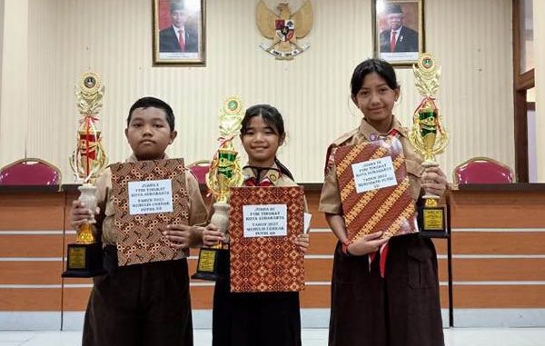 Siswa SD Marsudirini Surakarta juara dalam ajang lomba pidato dan menulis cerita pendek bahasa Jawa atau cerkak.(Dok.sekolah)
