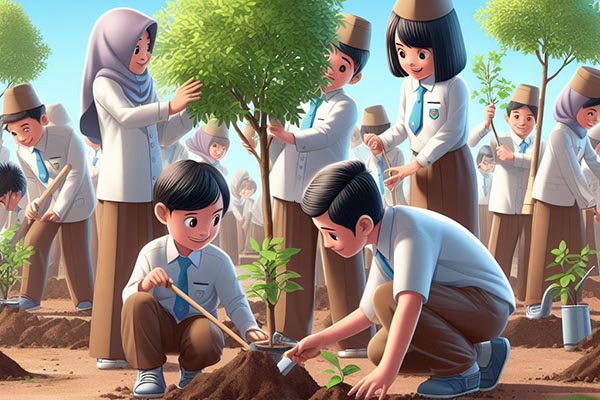 Ilustrasi: Hari Menanam Pohon Indonesia. (kalderanews.com)