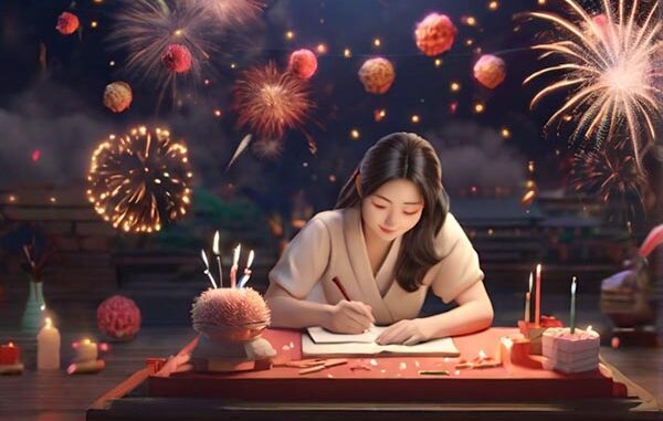 Menulis resolusi tahun baru. (kalderanews.com) Menulis resolusi tahun baru. (kalderanews.com)