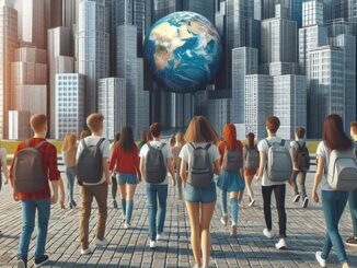 Para pelajar berjalan bersama menuju masa depan. (kalderanews.com)