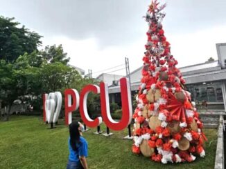 Pohon Natal di kampus Petra Christian University Surabaya. (dok.PCU)