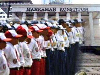 Ilustrasi: Uji konstitusi UU Sisdiknas di Mahkamah Konstitusi. (kalderanews.com)