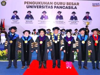 Universitas Pancasila (UP) mengukuhkan enam guru besar baru di Gedung Serba Guna Universitas Pancasila. (Dok. UP)