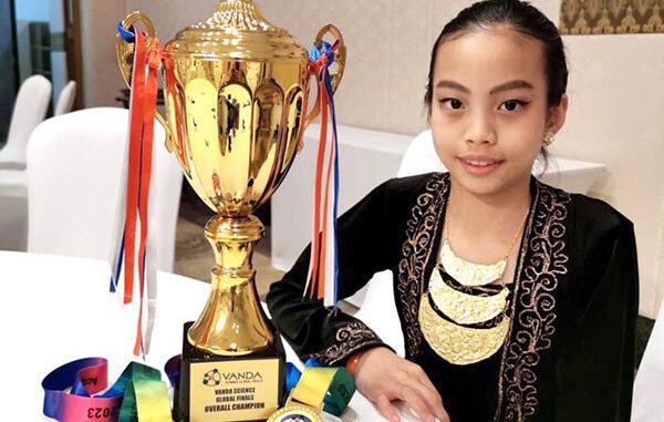 Victoria Liono, peraih Juara Dunia VANDA International Science Global Finals 2023 STEAM AHEAD Competition.(dok.pri.)