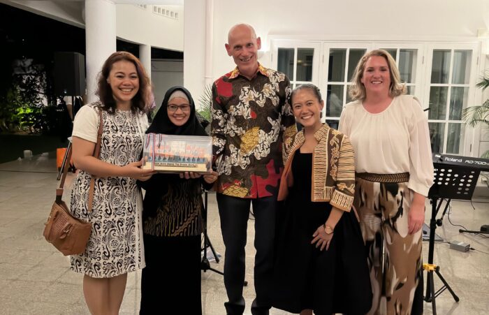 The Ambassador of the Kingdom of the Netherlands to Indonesia, Timor-Leste and ASEAN, Lambert Grijns together with the Nuffic Southeast Asia team