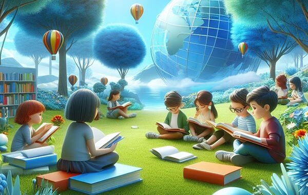 Ilustrasi: Anak-anak membaca buku. (kalderanews.com)