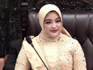 Annisa M A Mahesa menjadi pimpinan sementara dalam Pelantikan Anggota DPR RI 2024-2029. (tangkapan layar Youtube DPR RI)
