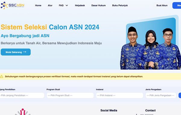 Tangkapan layar laman pendaftaran PPPK 2024. (dok.BKN) Tangkapan layar laman pendaftaran PPPK 2024. (dok.BKN)