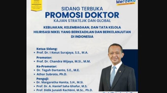 sidang terbuka bahlil Tangkapan layar Instagram @sksg_ui