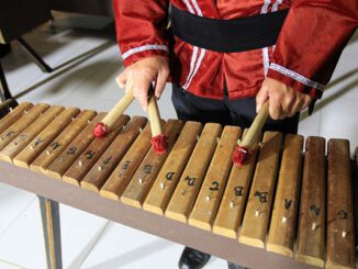 Alat musik tradisional Minahasa, kolintang. (Ist.)